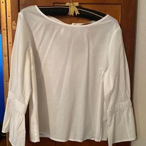 Express white top with cute bell sleeves